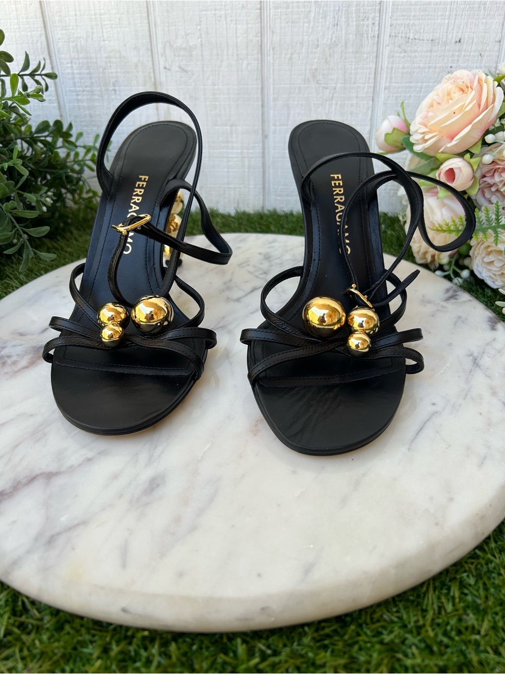 FERRAGAMO
Sculptural Heel
Spherical heel sandal
$ 1,390 size 8.5
Color: Black - Picture 12 of 16